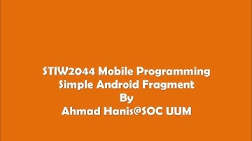 Simple Android Fragment