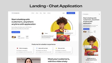 Chat App Landing Page Design Using Figma + Responsive + Auto Layout | Figma Tutorial