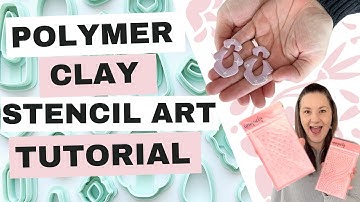 Stencil Art on Polymer Clay Tutorial (using stencils with polymer clay, pigment powder and glitter)