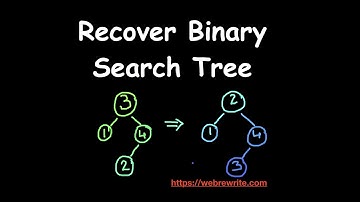 Recover Binary Search Tree | LeetCode 99 | Programming Tutorials