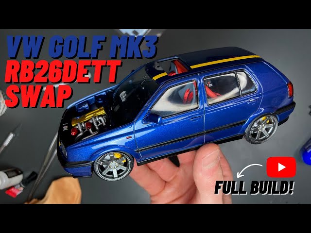 1/24 Scale Fujimi VW Golf MK3 (RB26Dett Swap) Project Full Build W‬