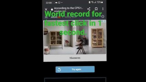 World record for fastest clicks in 1 second.