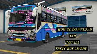 How to download and Install TNSTC bus Livery in Indonesiya bus simulator