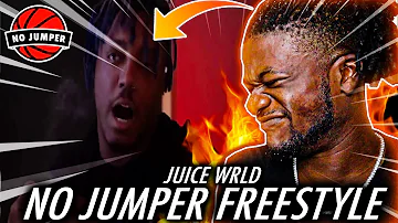 HE FREESTYLED A WHOLE SONG! | Juice WRLD Freestyle on No Jumper (REACTION)
