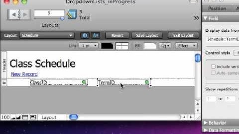 Free FileMaker Pro 11 training: Dynamic value lists Part 1