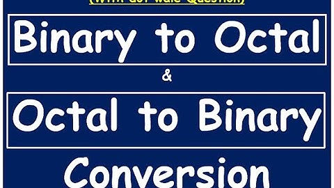 Binary to Octal & Octal to Binary "With Dot" Number conversion In Hindi - 2021 -4