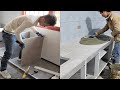 Young Man with great tiling skills -Great tiling skills -Great technique in construction PART 110