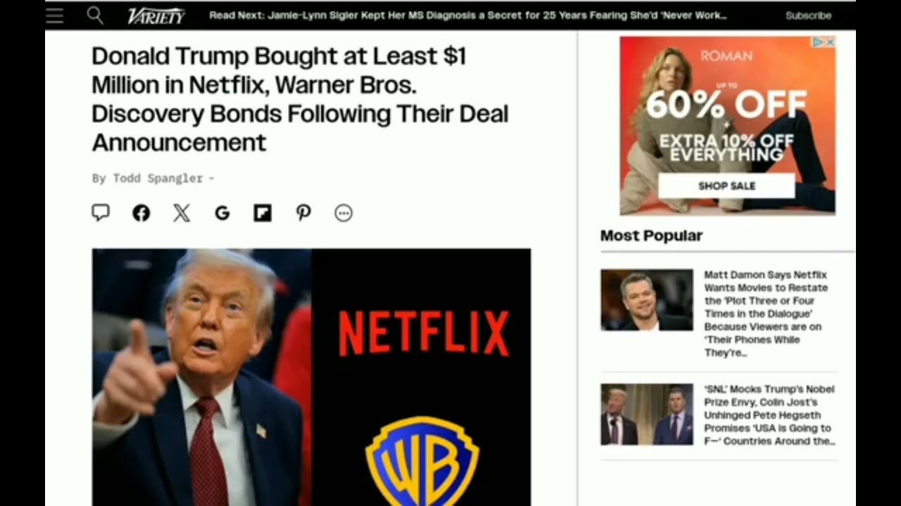 Donald Trump Wants a Piece of Warner Bros.