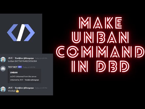 How to make unban command with discord bot designer
