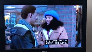 Eddie Murphy Coming to America Akeem and Lisa talk over dinner