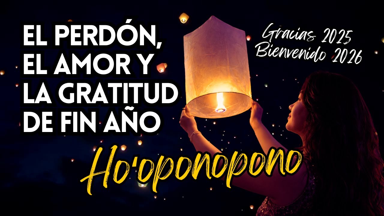 PERDÓN, AMOR Y GRATITUD de FIN DE AÑO💫CERRANDO CICLOS con HO'OPONOPONO🥂Oración para Soltar y Renacer