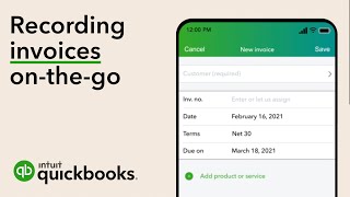 How to record an invoice in the QuickBooks Online mobile app screenshot 5