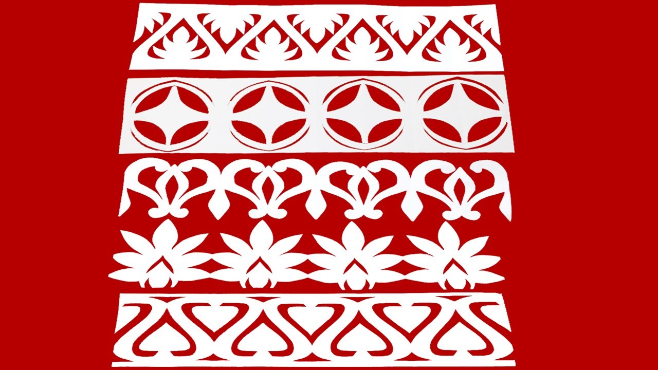 DIY Paper Border for wall decoration Easy paper borders design step