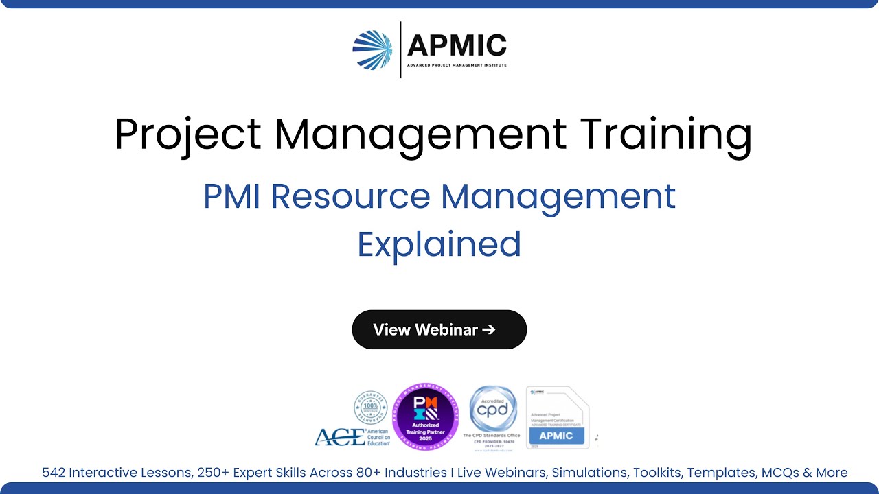 Project Resource Management: PMI Exam Overview | Advanced Project Management Certification