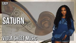 Viola Sheet Music: How to play Saturn by SZA