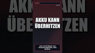 Stopp: Acer ruft E-Scooter zurück — Akku könnte brennen
