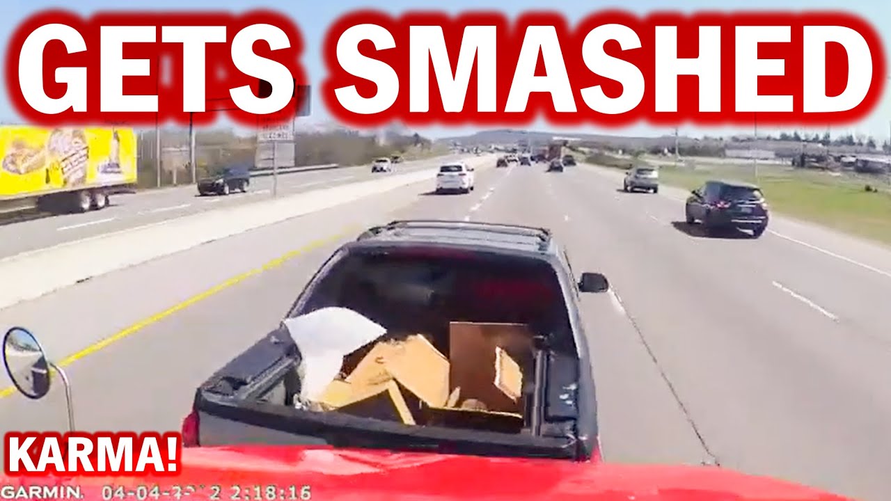 AMERICAN TRUCK DRIVER | INSTANT KARMA | ROAD RAGE | BRAKE CHECK | BAD ...