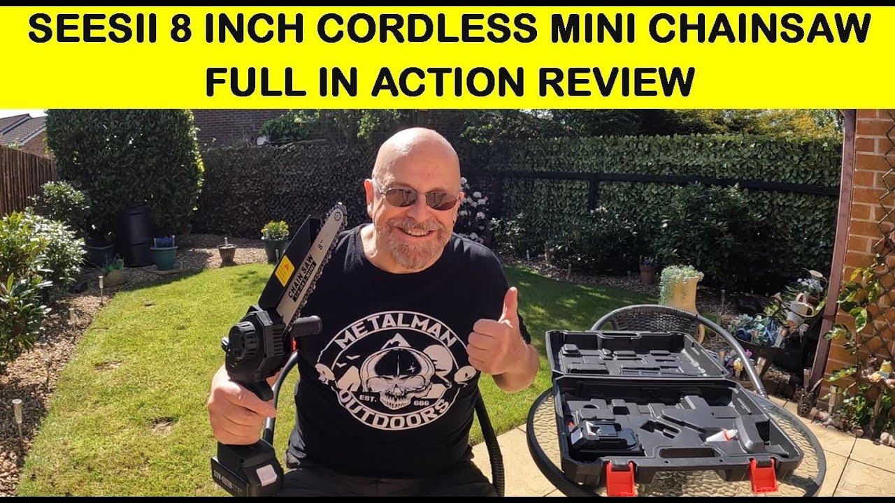 SEESII 8 INCH CORDLESS MINI CHAINSAW - FULL ACTION REVIEW