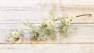 [髪飾り]100均アーティフィシャルフラワーを使ったシンプルコーデに森ガール風かんざし♪