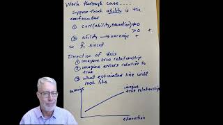 Explaining omitted variable bias in single variable regression