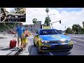 GTA 5 Realistic Uber Taxi Job in a Volkswagen Passat R-Line | POV Drive