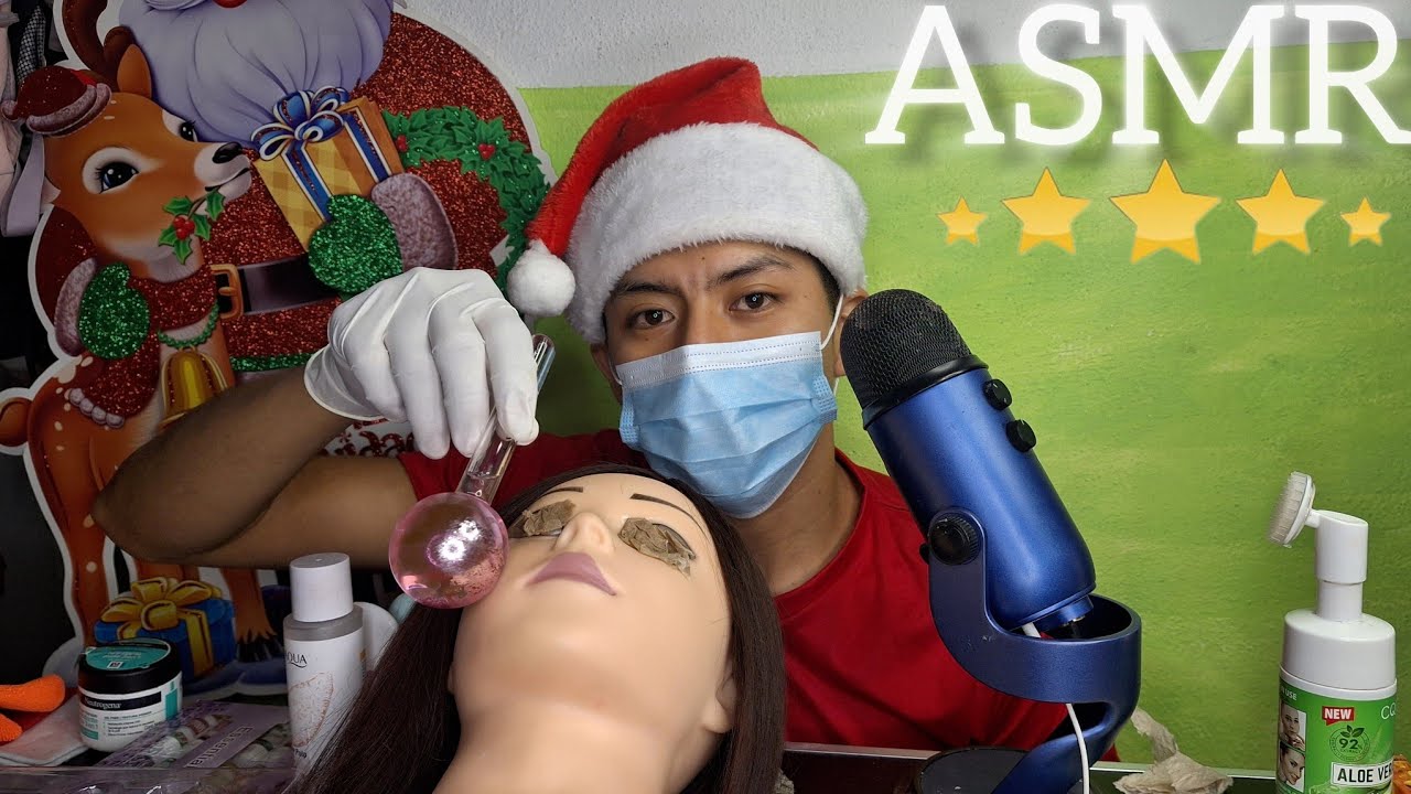 ASMR Limpieza Facial Navideña 🎄 Relajación Profunda para Dormir