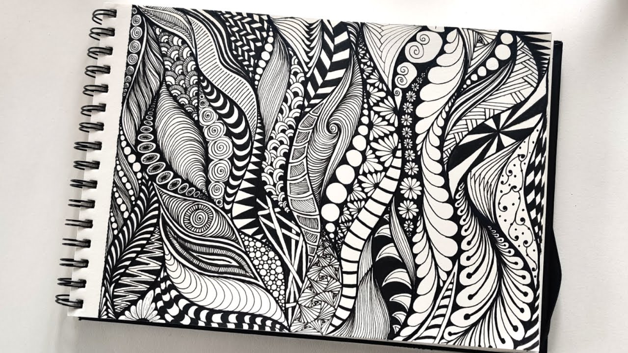 Zentangle art || Zentangle patterns - YouTube