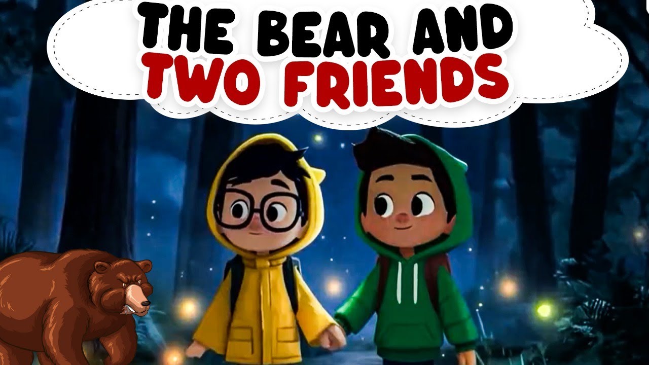 The Bear and Two Friends | Moral Story for Kids | Animated English ...