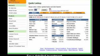 Find an Investment Survey in Value Line