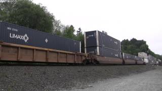 UP 3953 Leads A Stack Train @ Old Town Tacoma, WA w Canon HF11