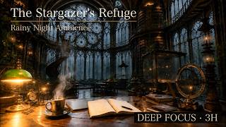 【Neoclassical Ambient Music】The Stargazer's Refuge — Gentle Rain on Glass【Study, Work & Sleep BGM】