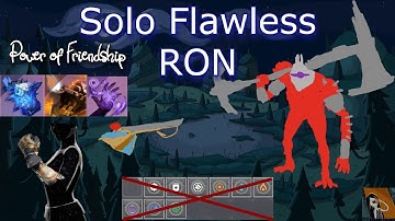 Solo Flawless Root of Nightmares | Warlock Buddy Slop | Ash and Iron