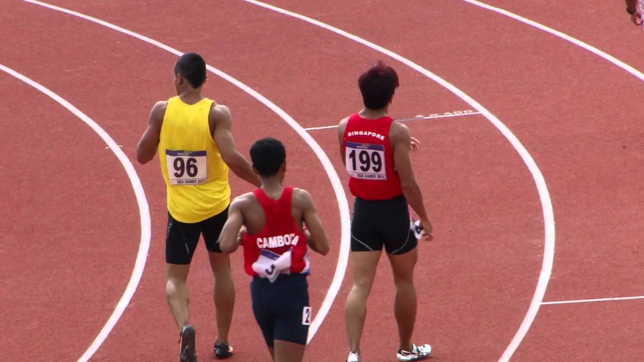 Gary Yeo, 100m men Heat #2 Round #1 (SHORT VERSION) - SEA Games 2011