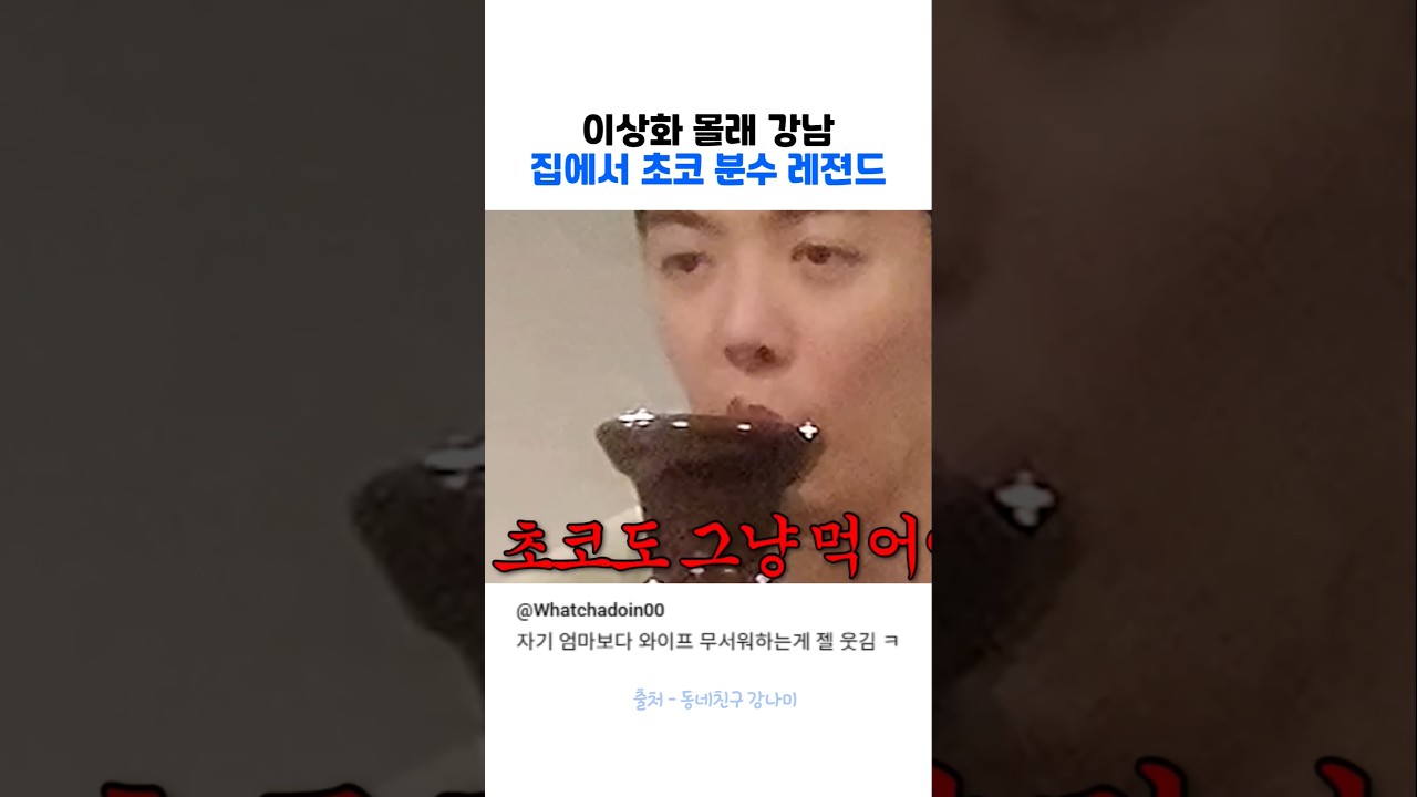 이상화몰래 초코분수먹는 강남ㅋ