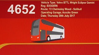 NX West Midlands | Volvo B7TL Wright Eclipse Gemini | 4652 (BX54XRN) 'Amara'