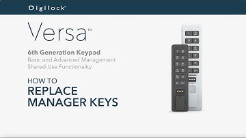 How to Replace Manager Keys | Versa Keypad | Shared Use