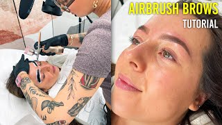 How To Airbrush Brows With Hybrid Tint Full Tutorial