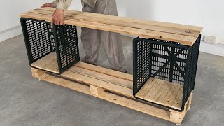 Amazing Plan Most Worth Watching For Woodworking Project Cheap From Plastic Baskets With Old Pallets