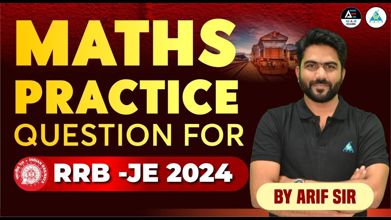 Ep -9 | Important Maths MCQ for RRB JE 2024 | By Arif sir #mathsmcq # ...
