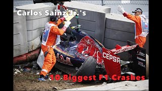 Carlos Sainz Jr.'s 10 Biggest F1 Crashes