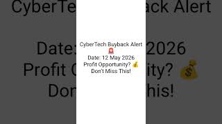 #CyberTech #Buyback2026 #StockMarketIndia #ShareMarket #StocksToWatch #DalalStreet #InvestingIndia