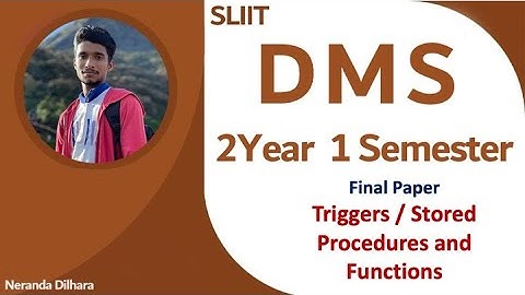 DMS Final - SQL Triggers, Stored Procedures and Functions
