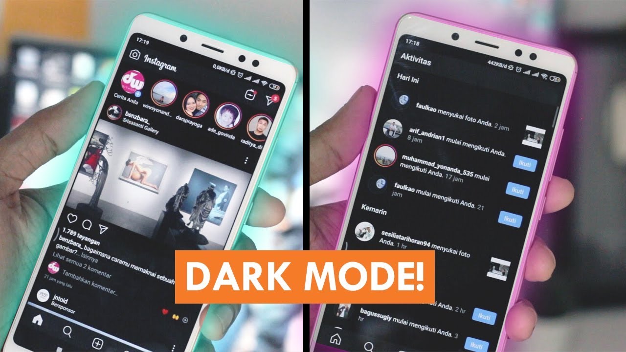 Cara Cepat Mengaktifkan Dark Mode Di Instagram Whatsapp Juga Bisa Youtube