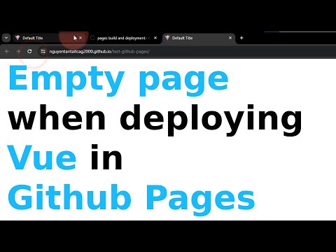 Fix error Empty page when deploying Vue in Github Pages