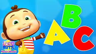 Baby Alphabet Song, Learn A to Z with Loco Nuts Nursery Rhymes