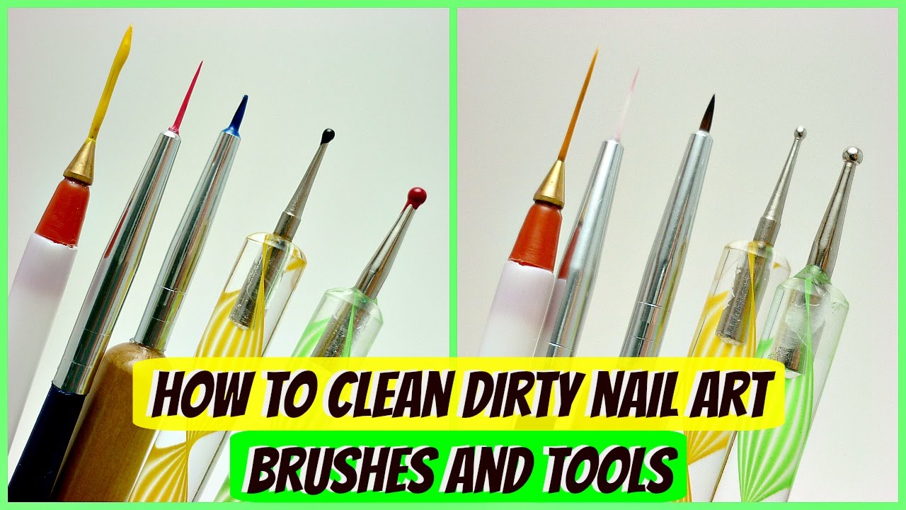 How To Clean Nail Art Brushes and Dotting Tools! YouTube
