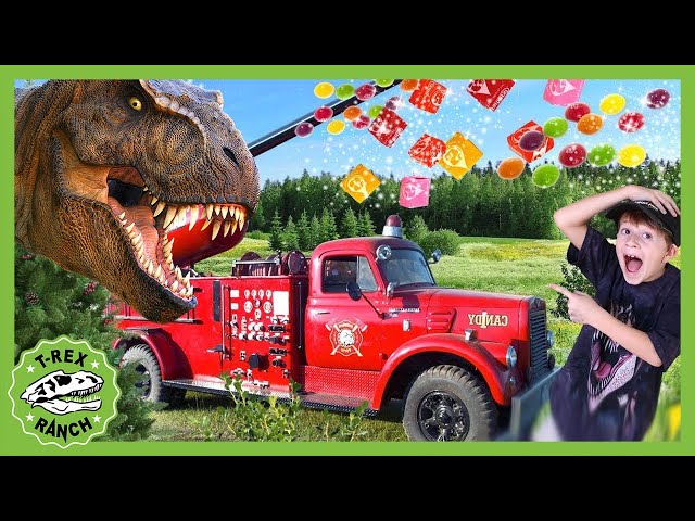 Giant Surprise Maze Game With Dinosaurs! T-Rex Ranch Dinosaur Videos class=
