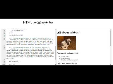 HTML კომენტარები