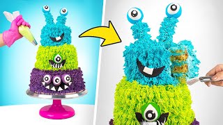 3 Cutest Monsters In 1 Cake! SWEET RECIPE