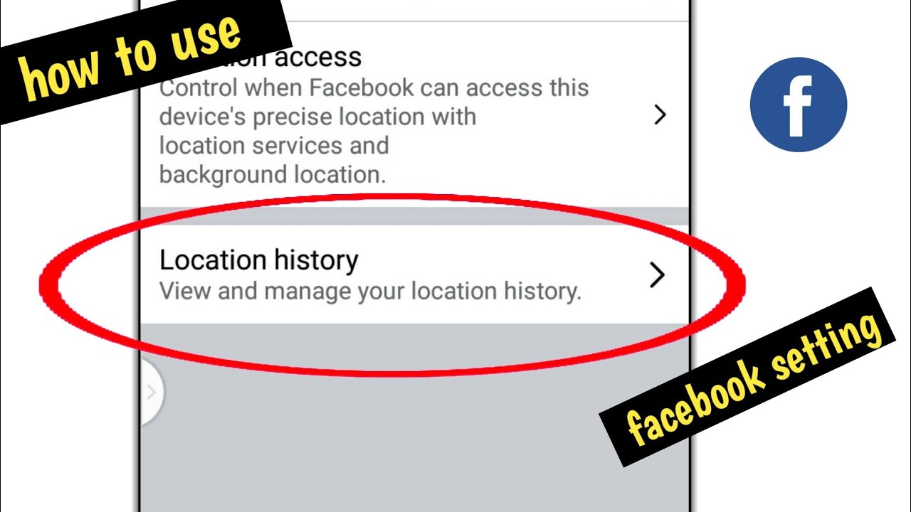 Location history facebook setting / how to use location history setting